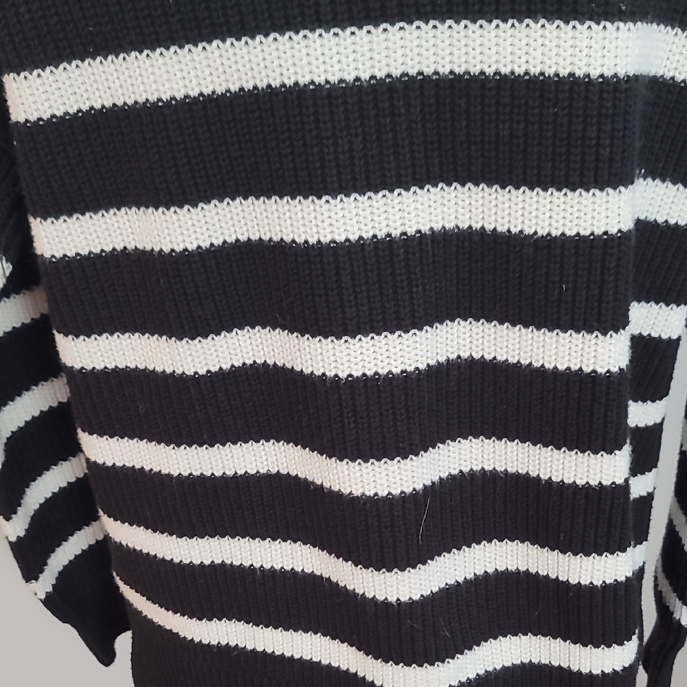 Rachel Zoe  Black and White Striped  Sweater - Picture 6 of 9